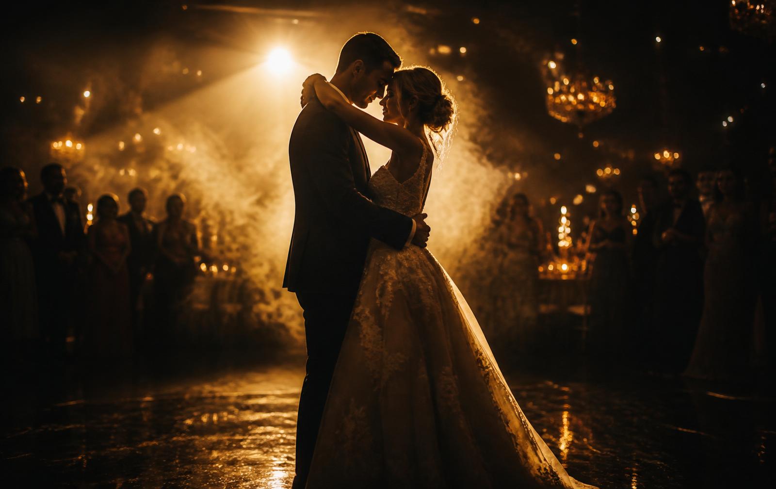 Couple sharing their first dance